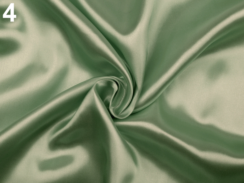 Satén elastický metráž, barva 4 zelená