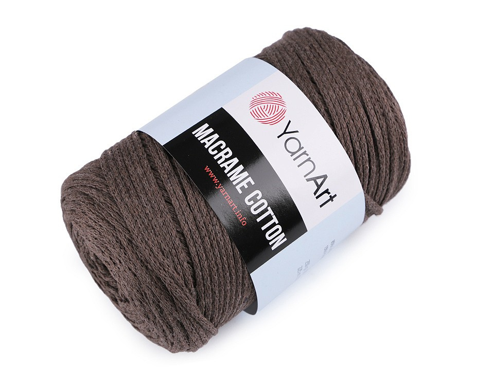 Pletací příze Macrame Cotton 250 g, barva 32 (769) hnědý dub