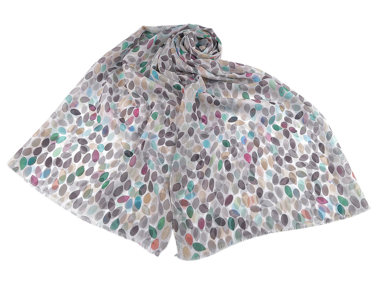 Letní šátek / šála 70x180 cm, barva 4 šedá světlá