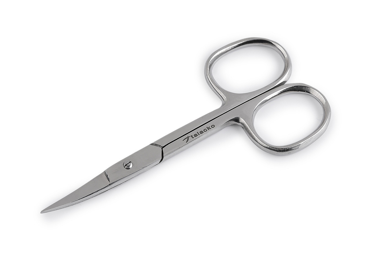 Nůžky na nehty nerezové rovné, barva 4 nikl zahnutá