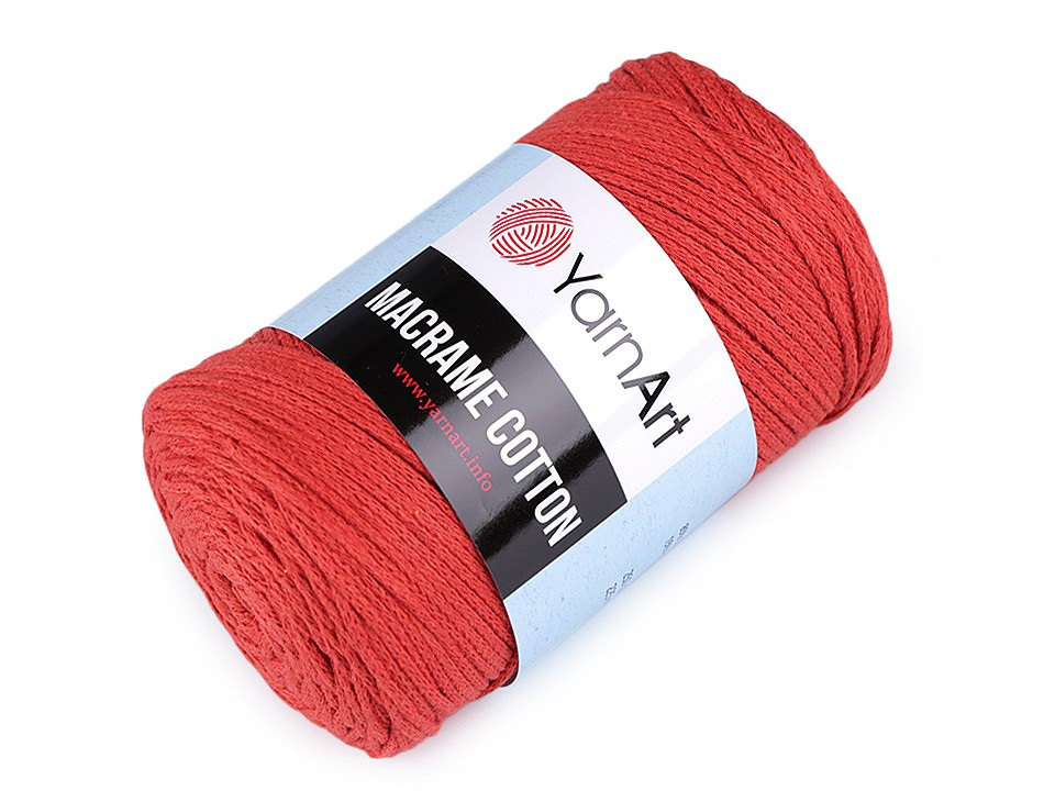 Pletací příze Macrame Cotton 250 g, barva 35 (785) oranžová okrová