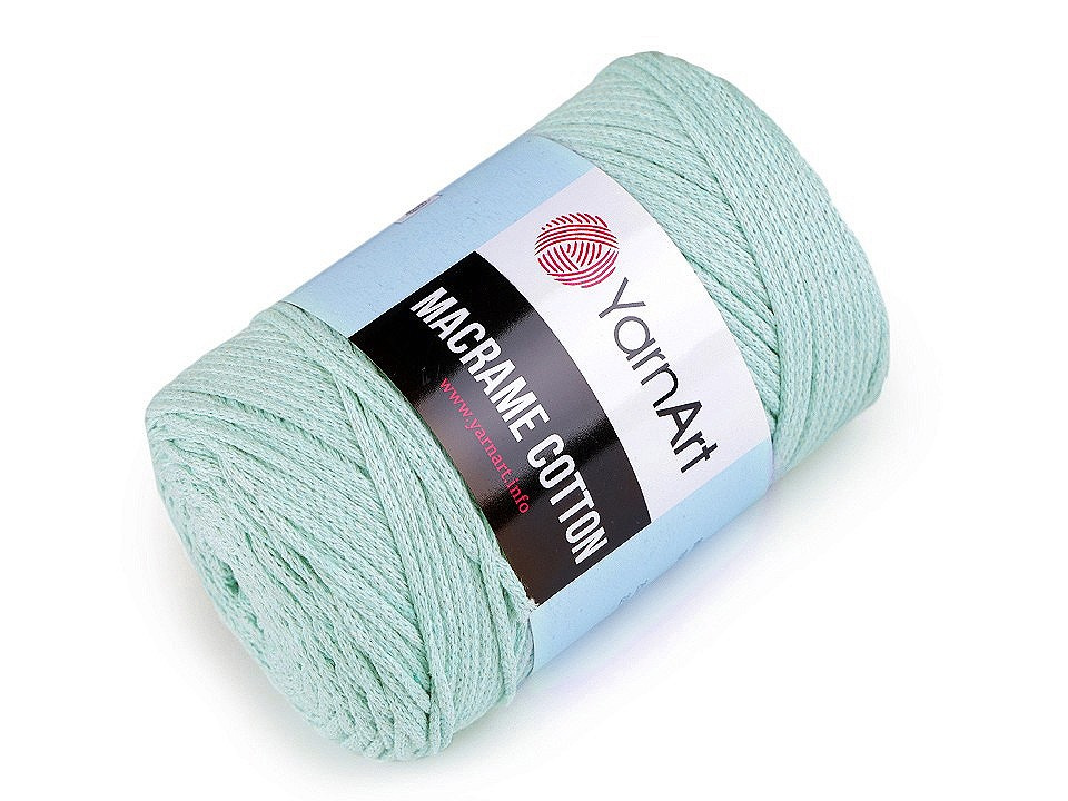 Pletací příze Macrame Cotton 250 g, barva 46 (775) mentolová