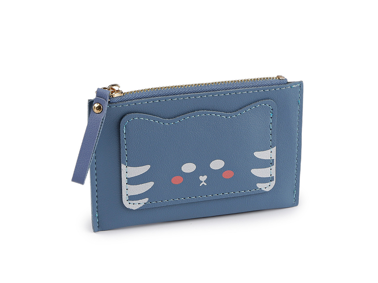 Peněženka / pouzdro na karty a peníze 9x14 cm, barva 8 modrá světlá