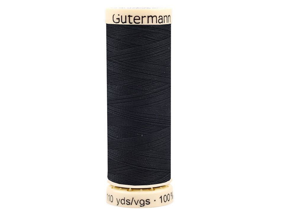 Polyesterové nitě návin 100 m Gütermann univerzální, barva 000 Black