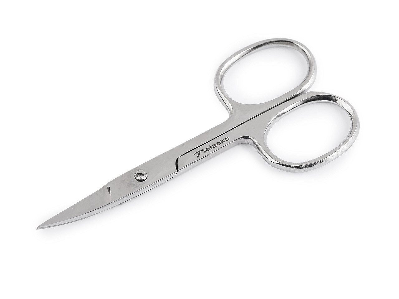 Nůžky na nehty nerezové rovné, barva 2 nikl zahnutá