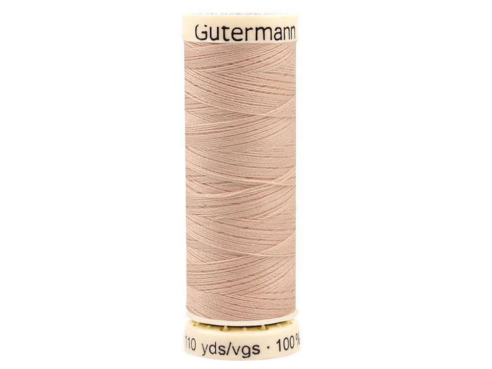Polyesterové nitě návin 100 m Gütermann univerzální, barva 299 Almond Oil