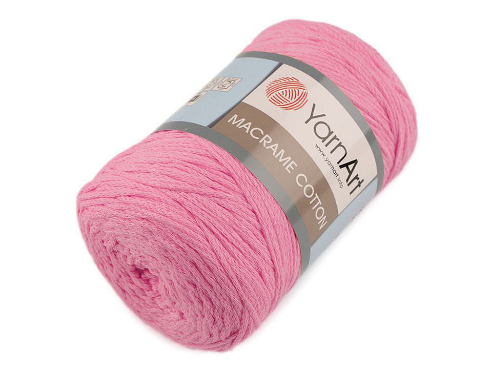 Pletací příze Macrame Cotton 250 g, barva 22 (779) růžová střední