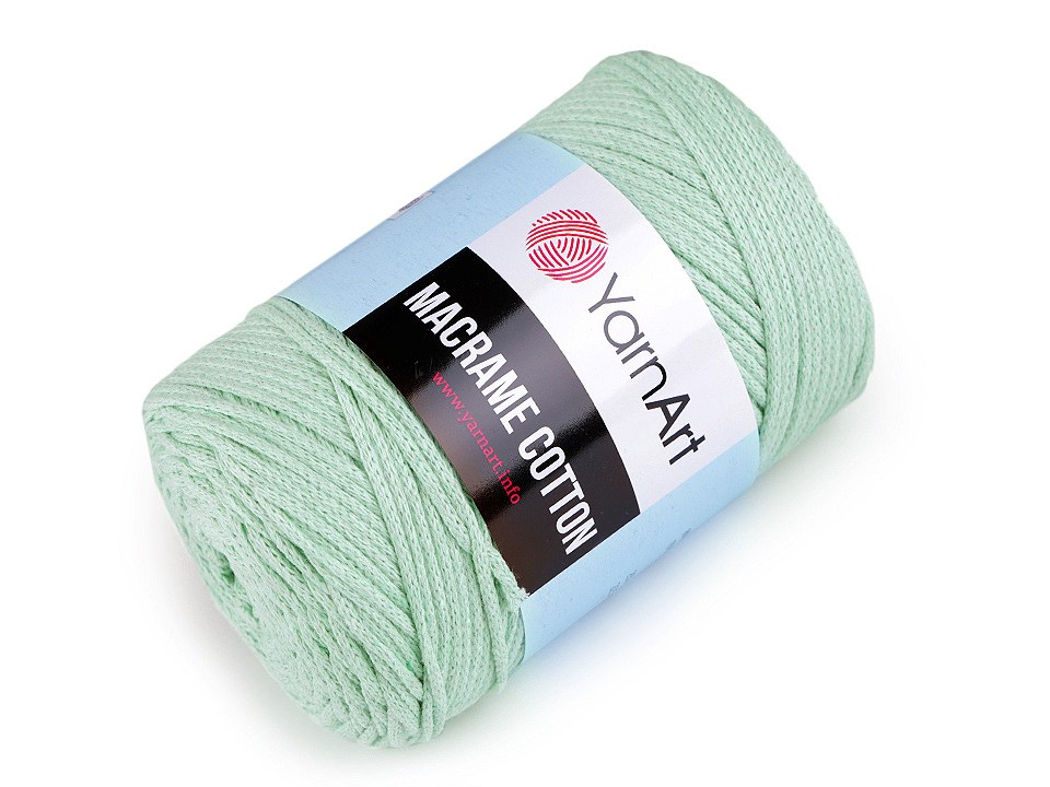 Pletací příze Macrame Cotton 250 g, barva 33 (775) mint