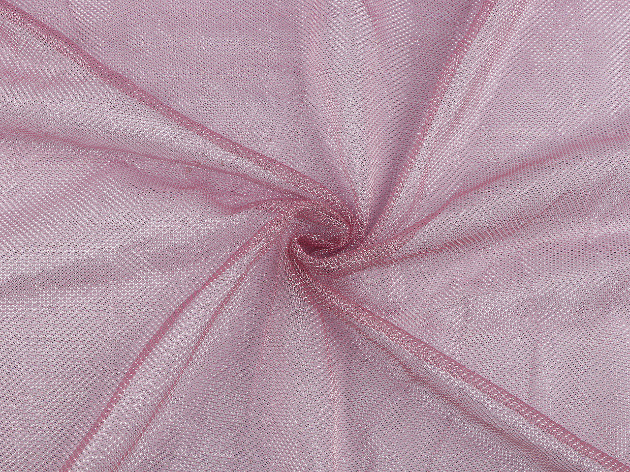 Síťka elastická / síťovaný úplet s leskem, barva 8 pudrová
