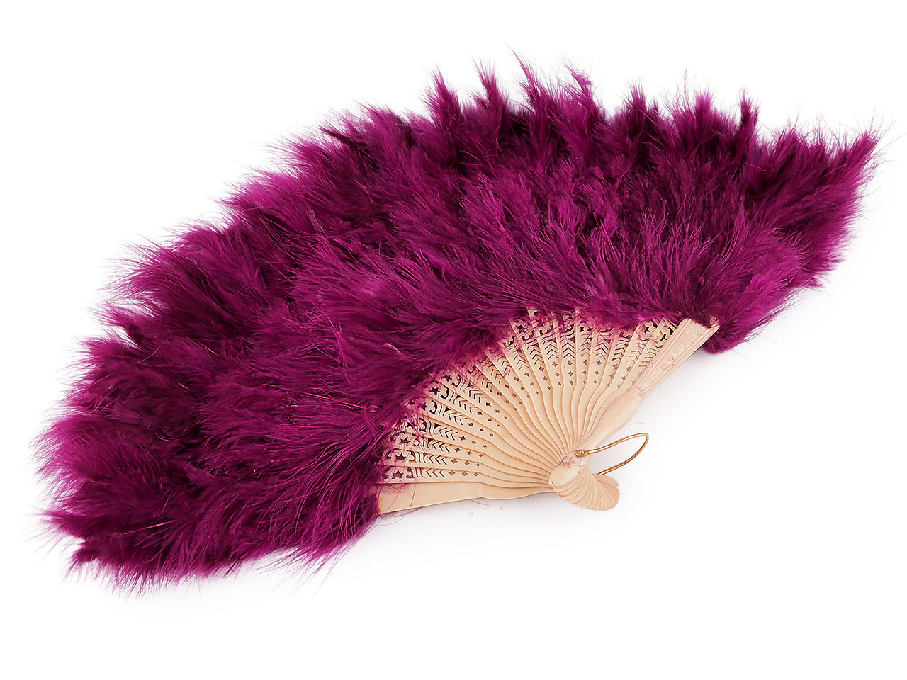 Fotografie Vějíř péřový velký, barva 18 fuchsiová tm.
