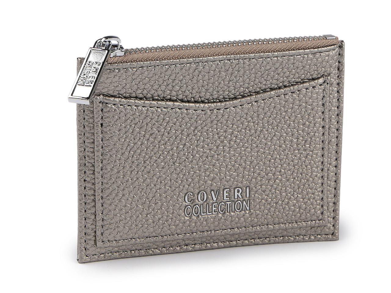 Peněženka na platební a věrnostní karty 9x11 cm, barva 7 stříbrná tmavá lesk