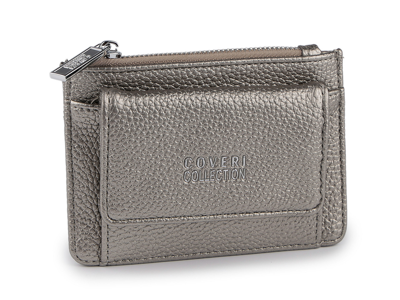 Peněženka na platební a věrnostní karty 9x13 cm, barva 5 stříbrná tmavá lesk