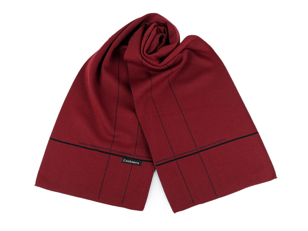 Pánská šála 30x170 cm, barva 28 bordó sv.