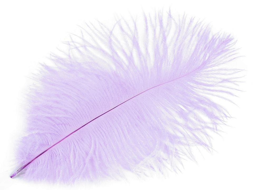 Pštrosí peří délka cca 20-25 cm, barva 14 fialová sv.