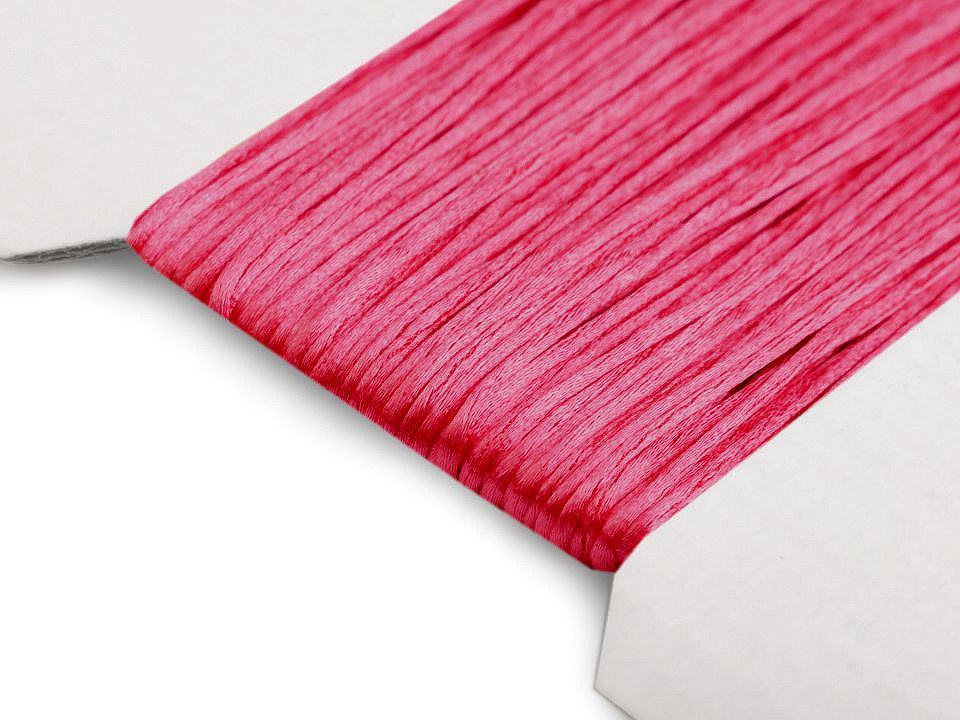 Saténová šňůra Ø1 mm, barva 134 pink