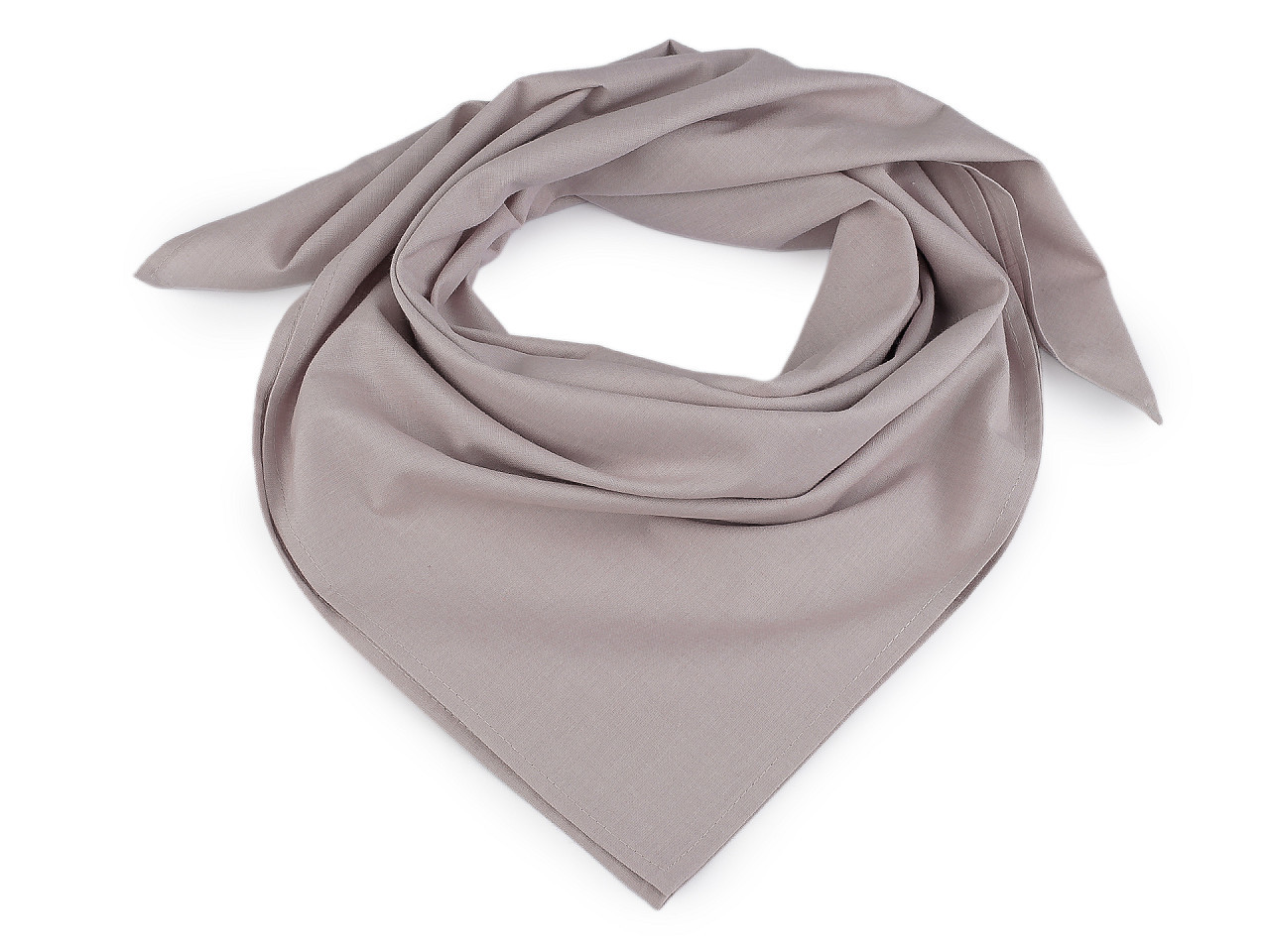 Bavlněný šátek jednobarevný 70x70 cm, barva 17 šedobéžová