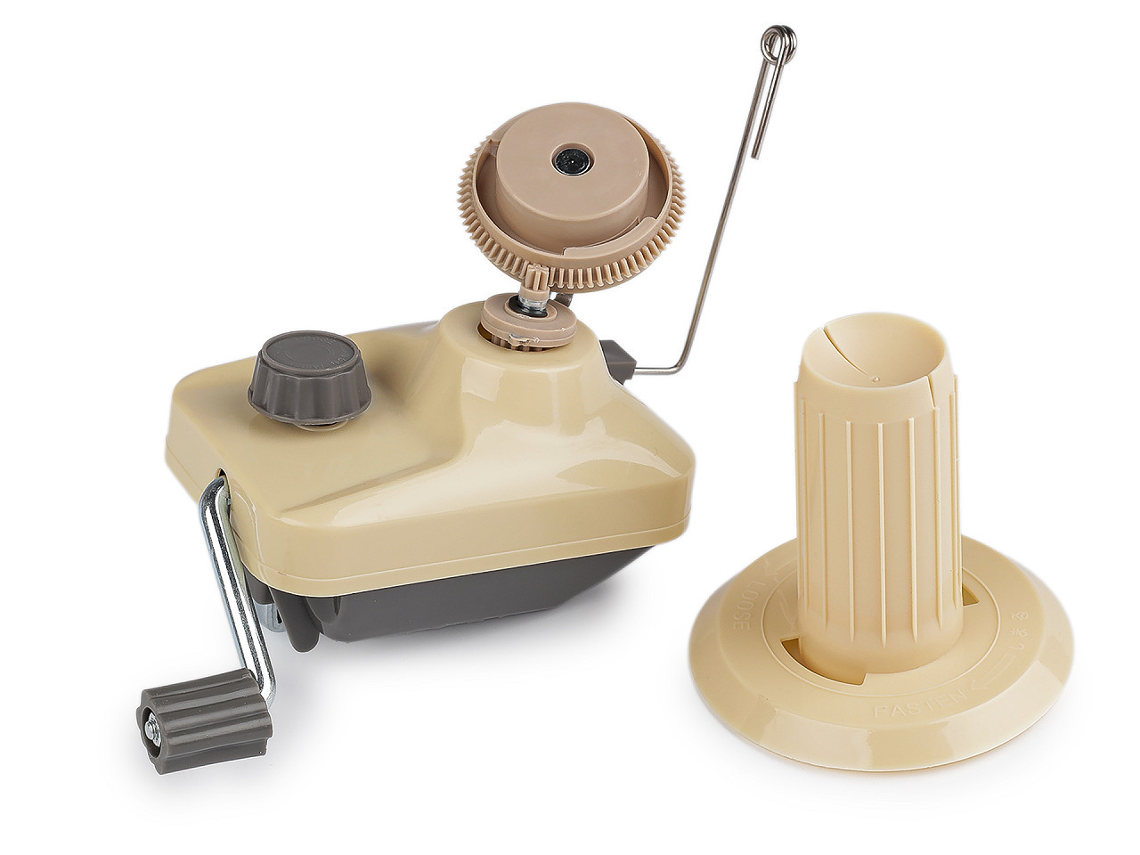 Ruční navíječ pletací příze, barva 4 béžová světlá