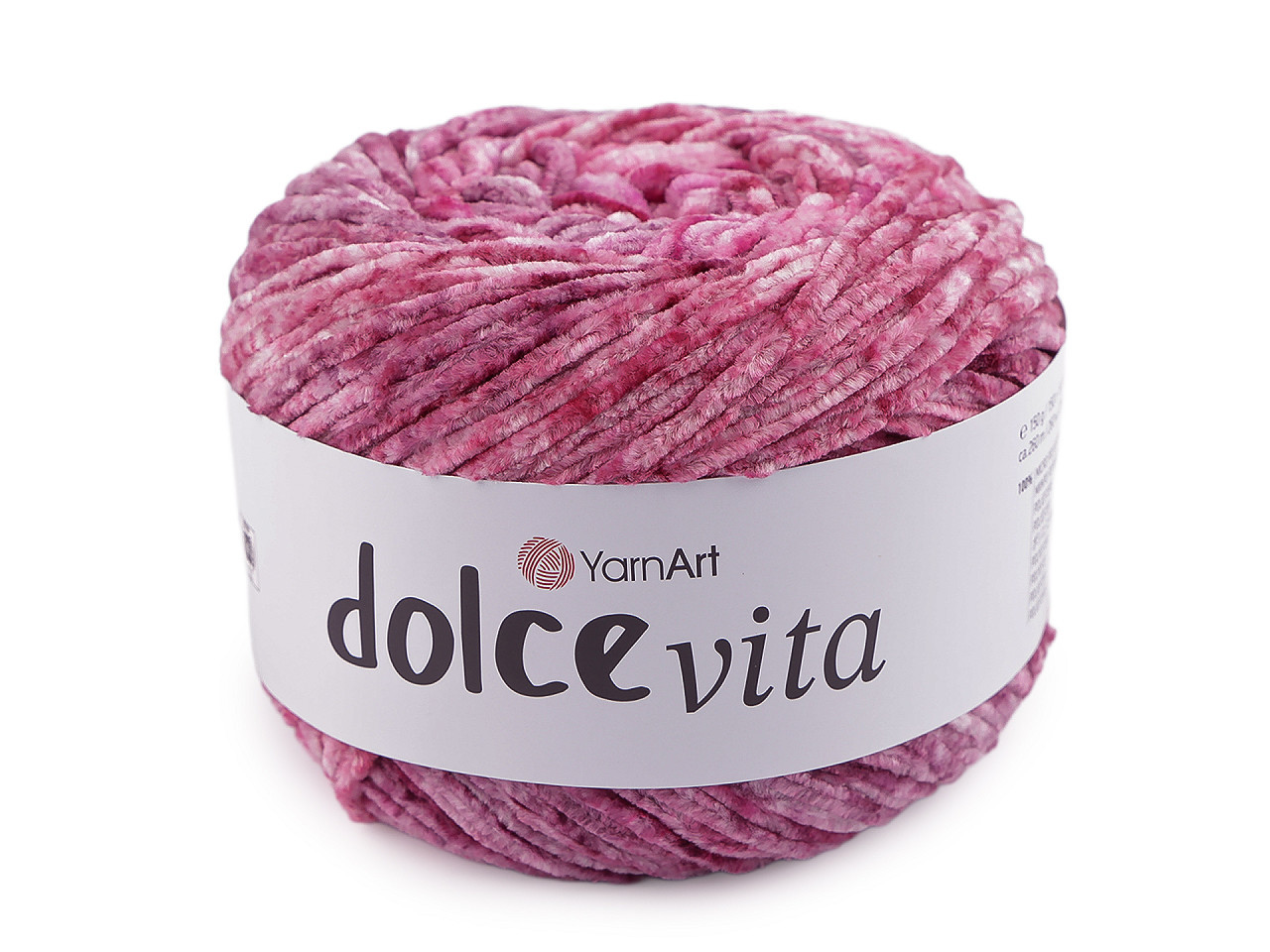 Pletací žinylková příze Dolce Vita 150 g, barva 6 (3405) růžovofialová