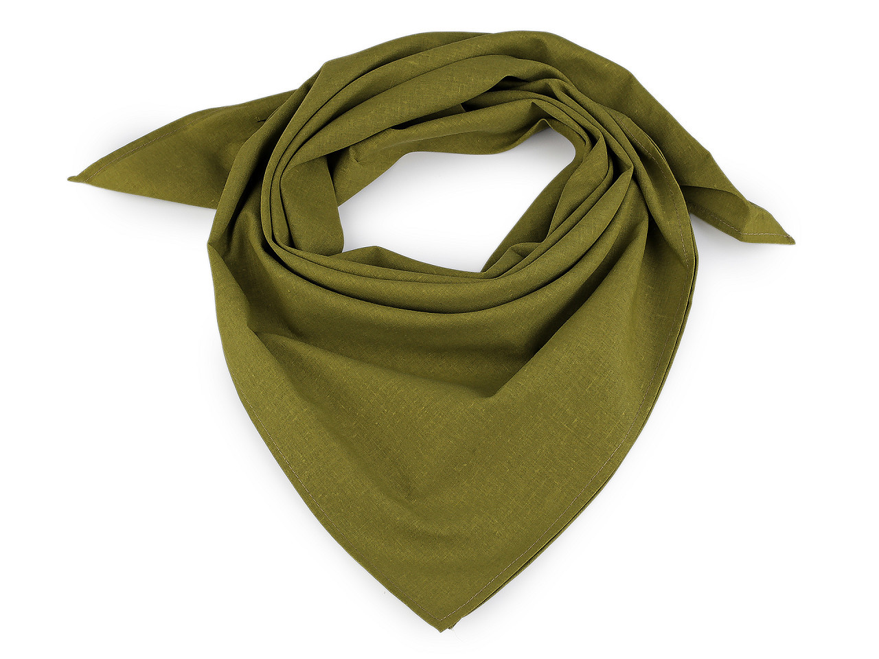 Bavlněný šátek jednobarevný 70x70 cm, barva 40 olivová zeleň