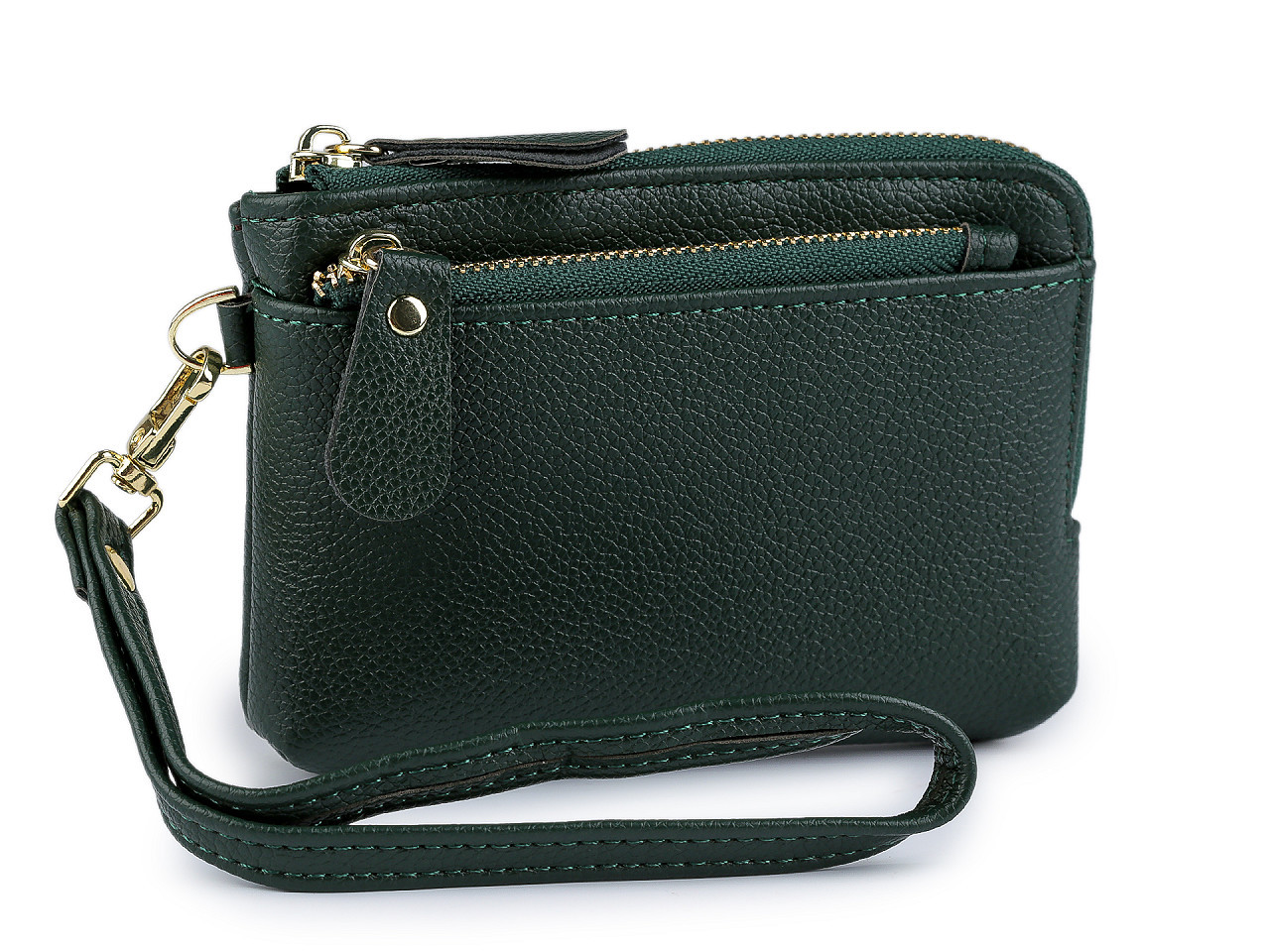 Malá peněženka / mincovka / klíčenka 9x13 cm, barva 6 zelená tmavá