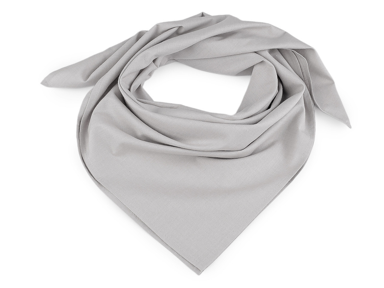Bavlněný šátek jednobarevný 70x70 cm, barva 18 šedá světlá