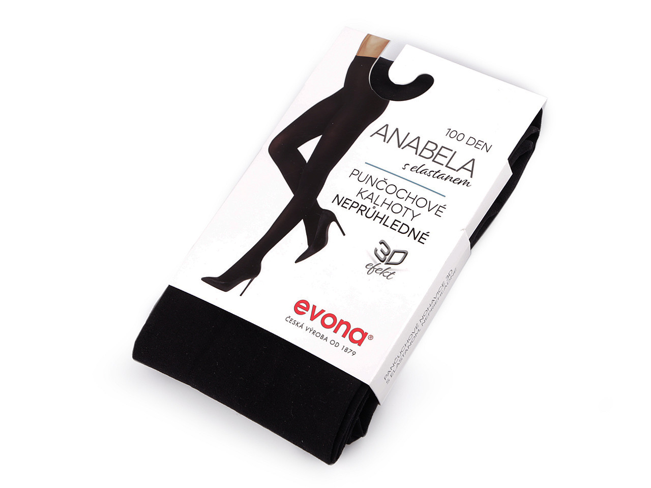 Dámské zimní punčochové kalhoty barevné Anabela 100 den, barva 3 (vel. 182-116) černá