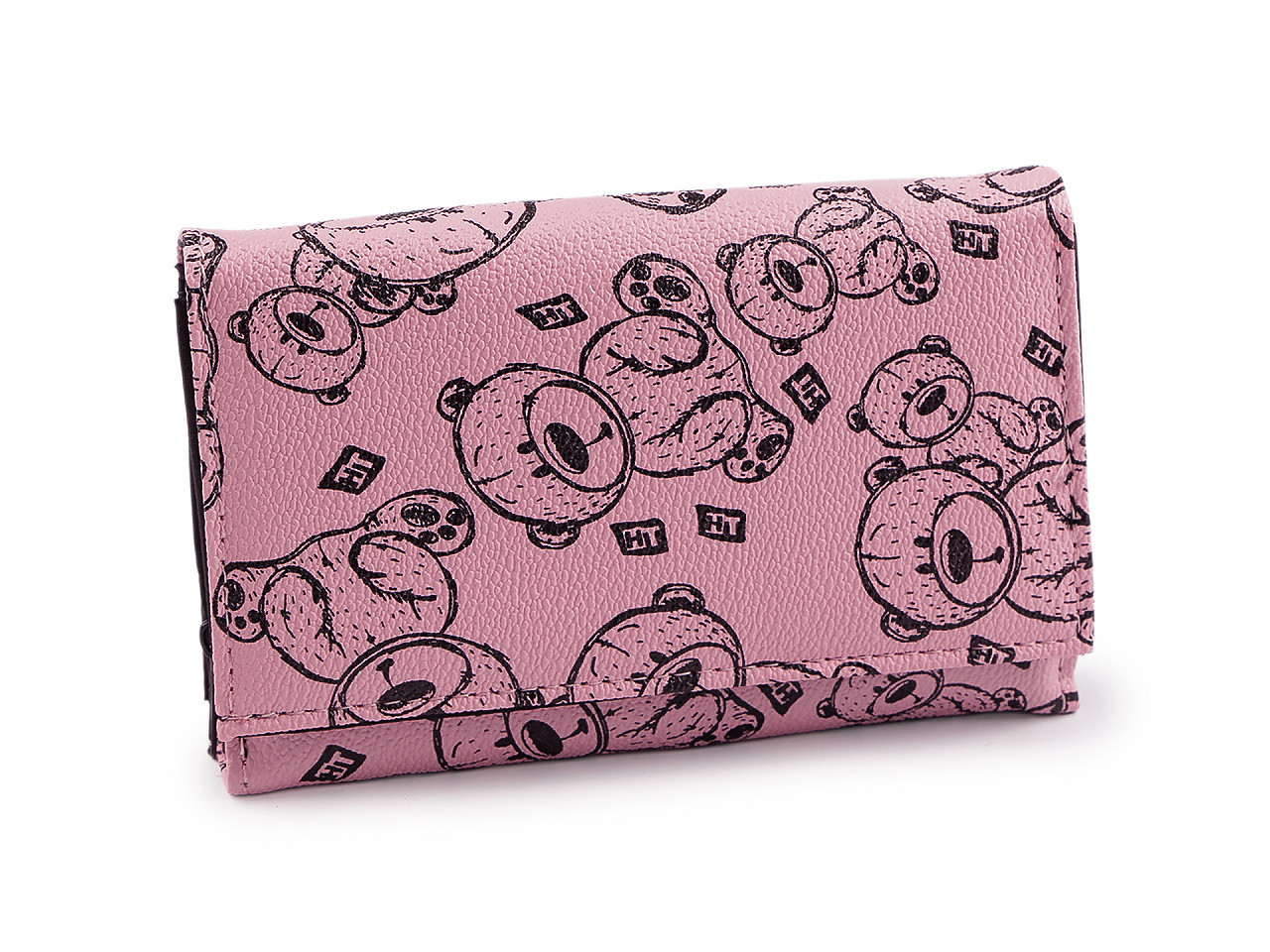 Dámská peněženka medvídek 10x15 cm, barva 11 růžová sv.