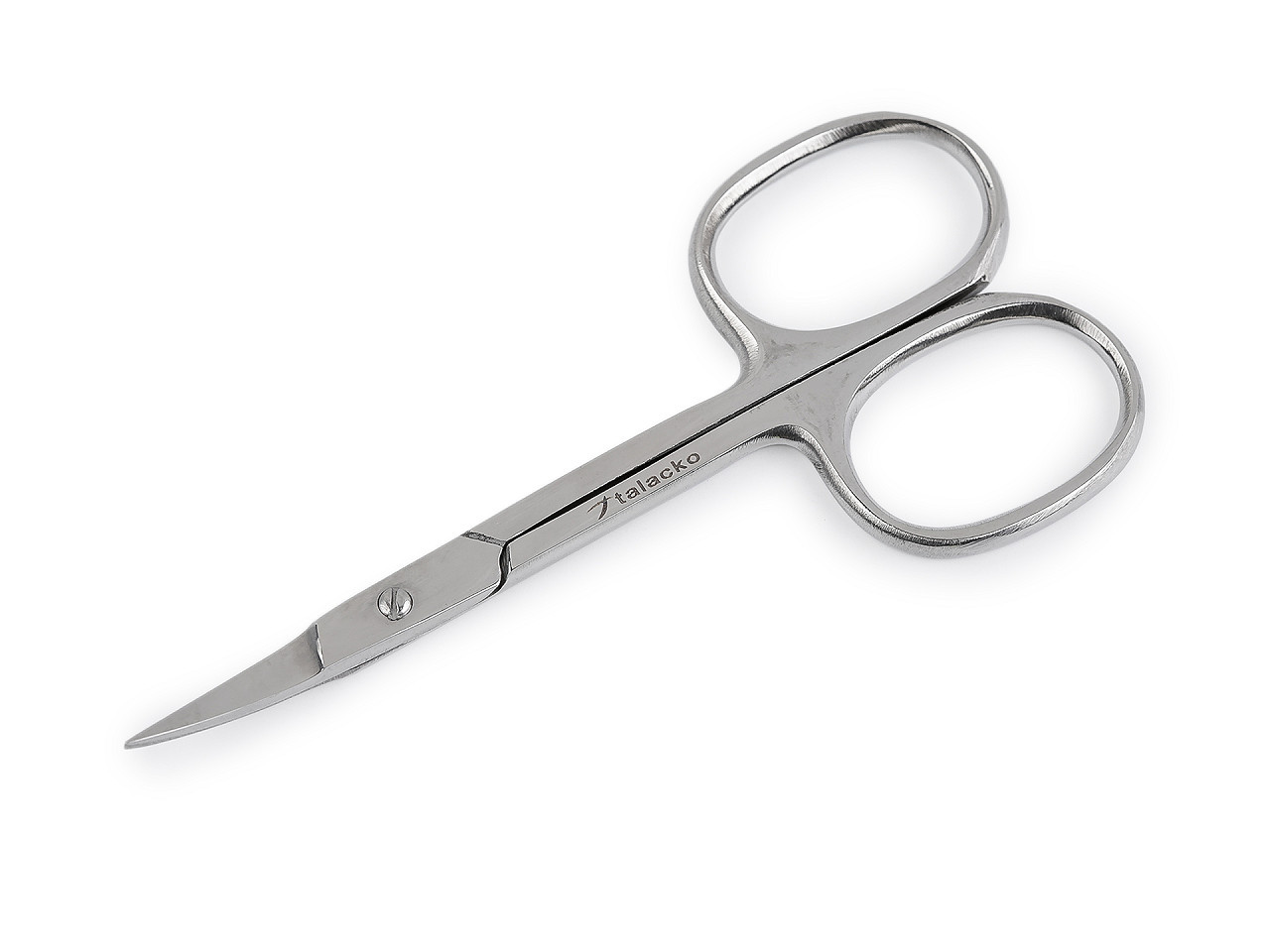 Nůžky na nehty nerezové rovné, barva 5 nikl zahnutá