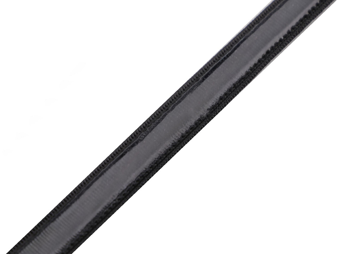 Pruženka šíře 10 mm s celoplošným silikonem, barva černá