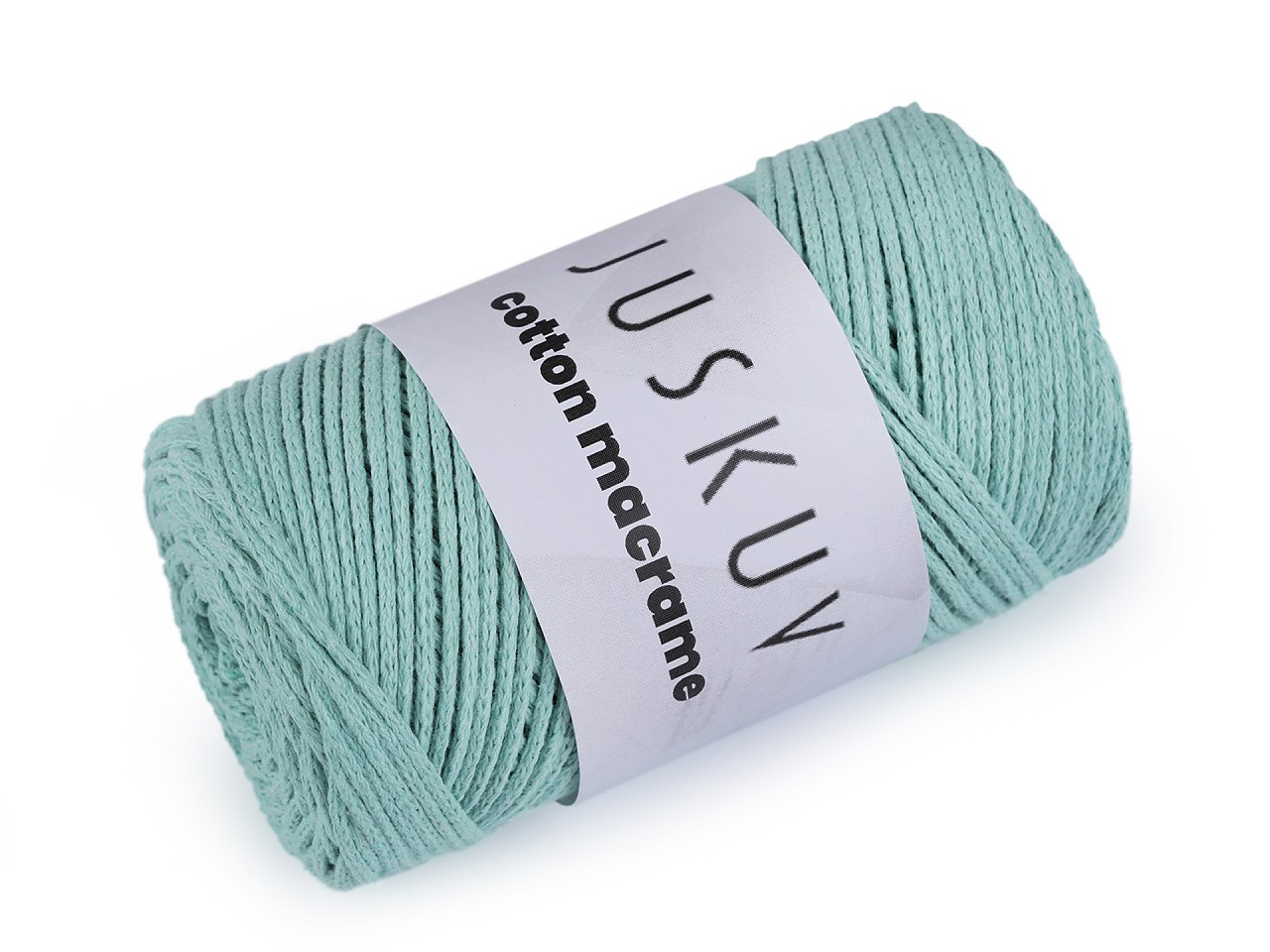 Bavlněná pletací příze Cotton Macrame 250 g, barva 16 (12) mint