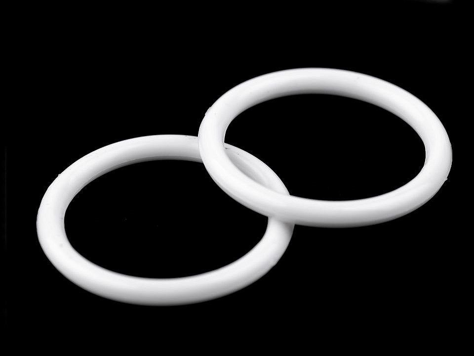 Plastový kroužek Ø30 mm, barva 1 bílá