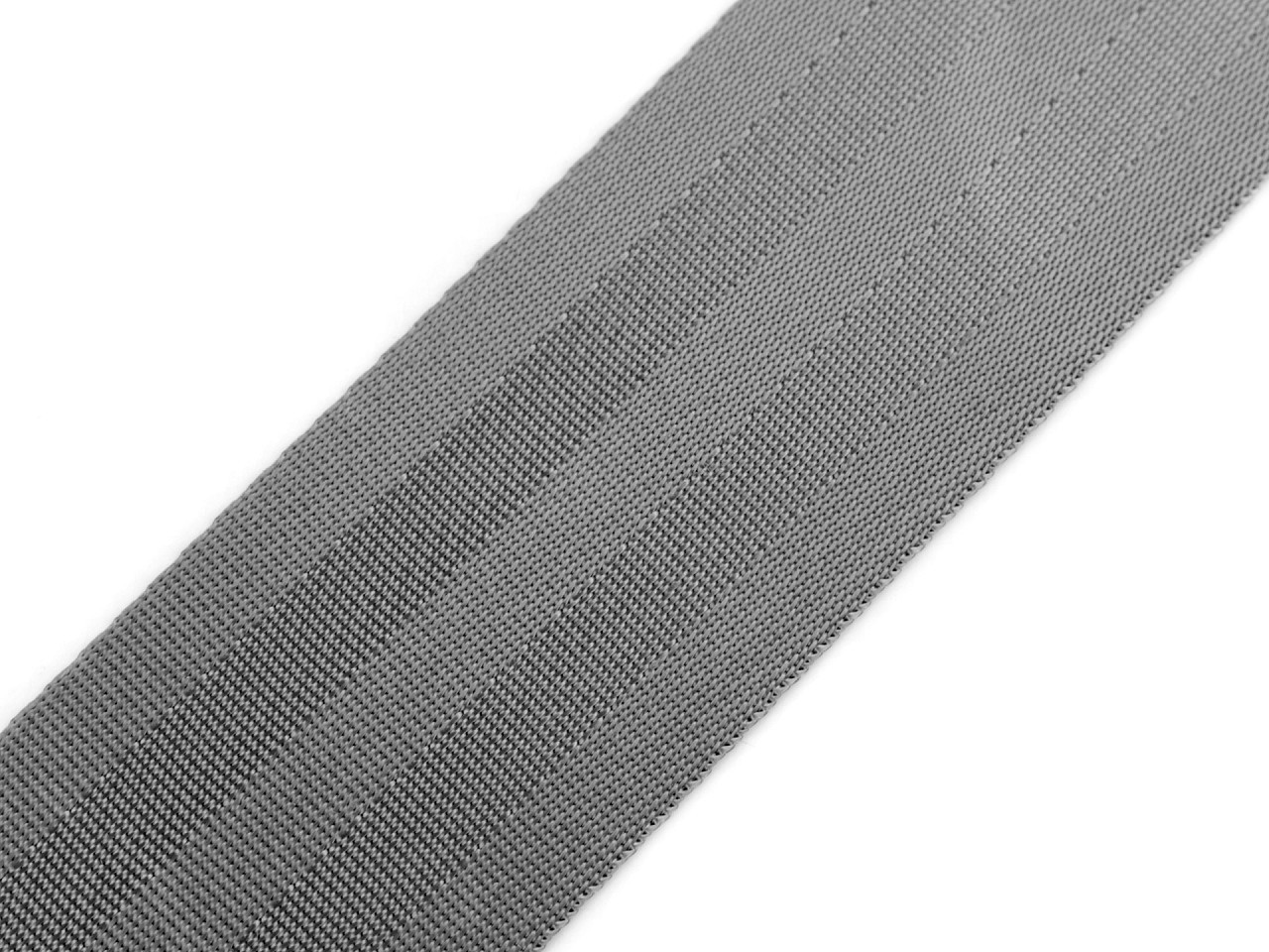 Hladký oboustranný popruh s leskem šíře 50 mm, barva 2 šedá