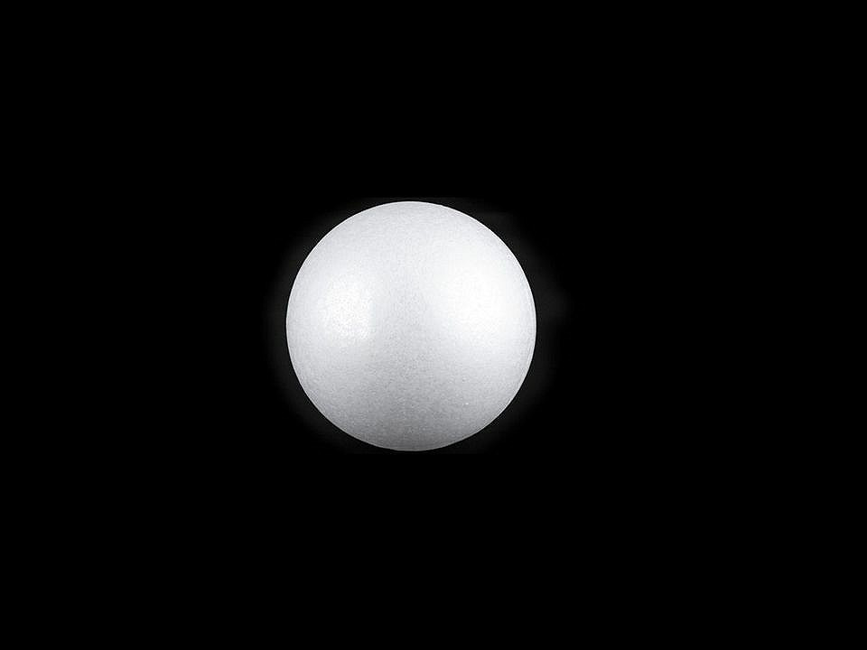 Koule Ø2,5 cm polystyren, barva bílá sněžná