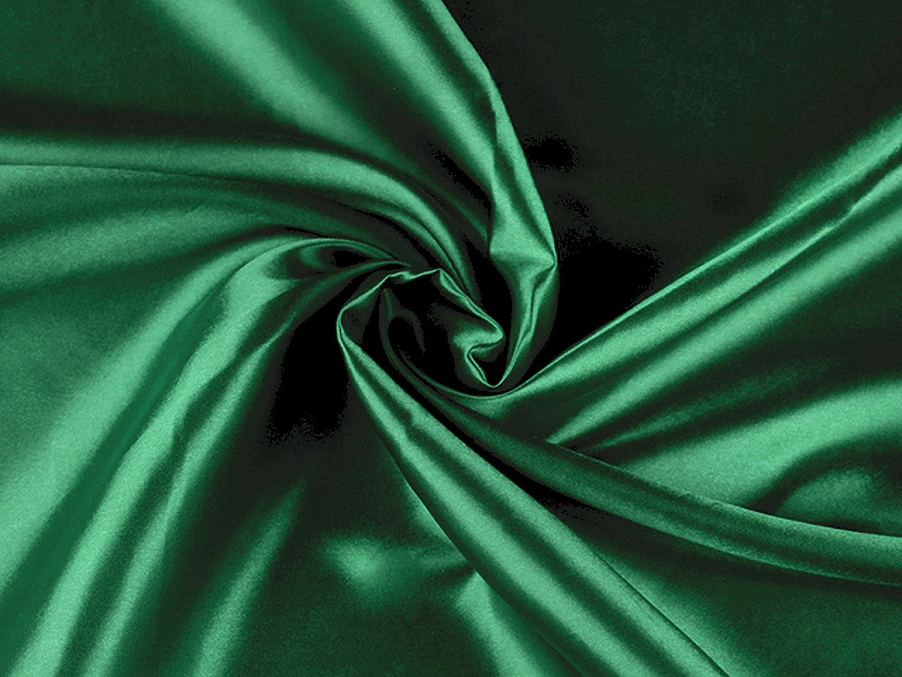 Satén jemně tuhý metráž, barva 15 (96) zelená střední