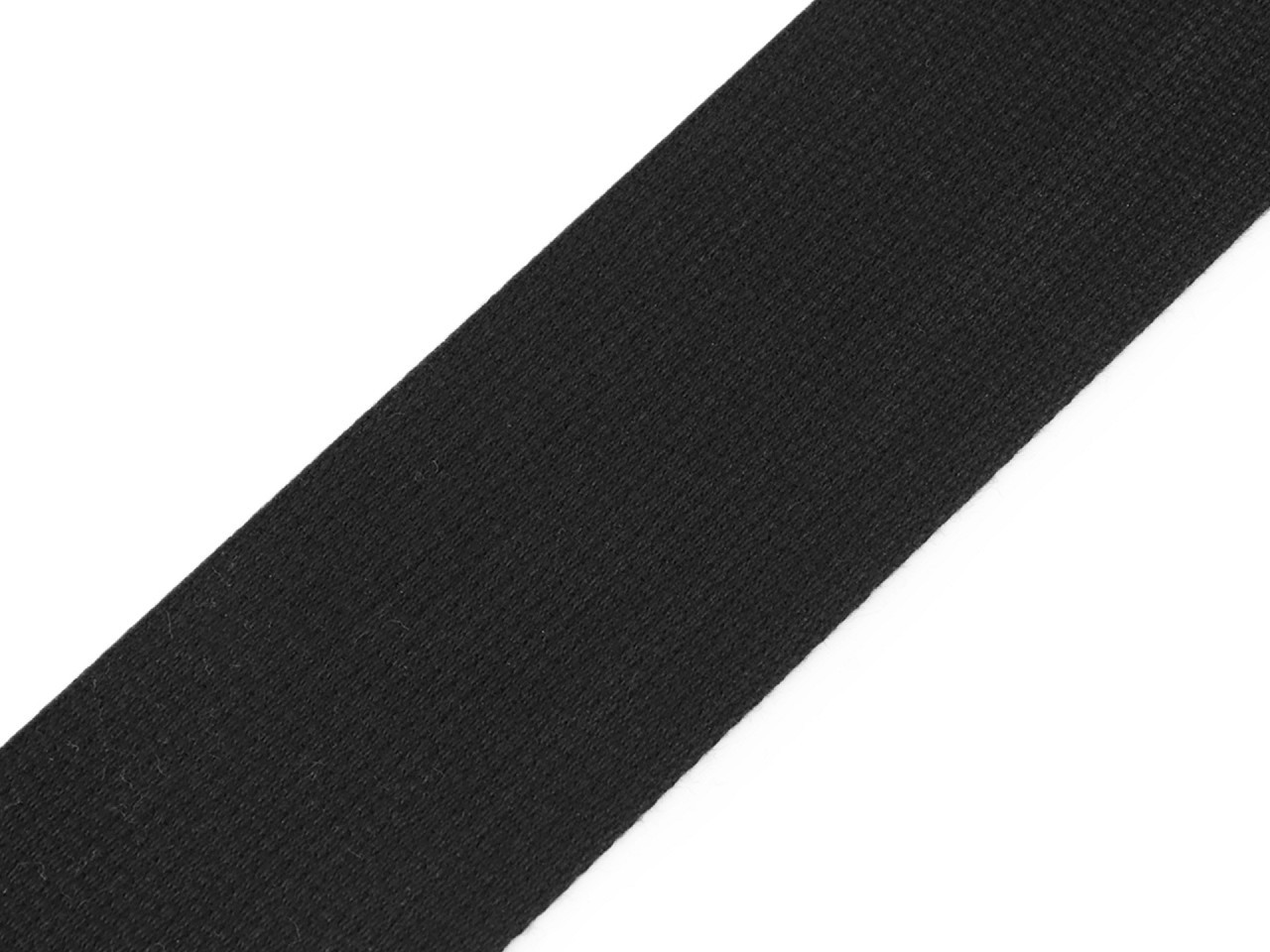 Bavlněný popruh šíře 50 mm, barva 7001 černá
