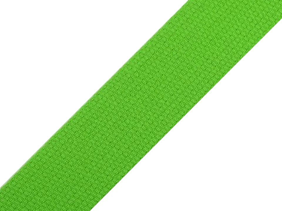 Bavlněný popruh šíře 30 mm, barva 4861 zelená sv.