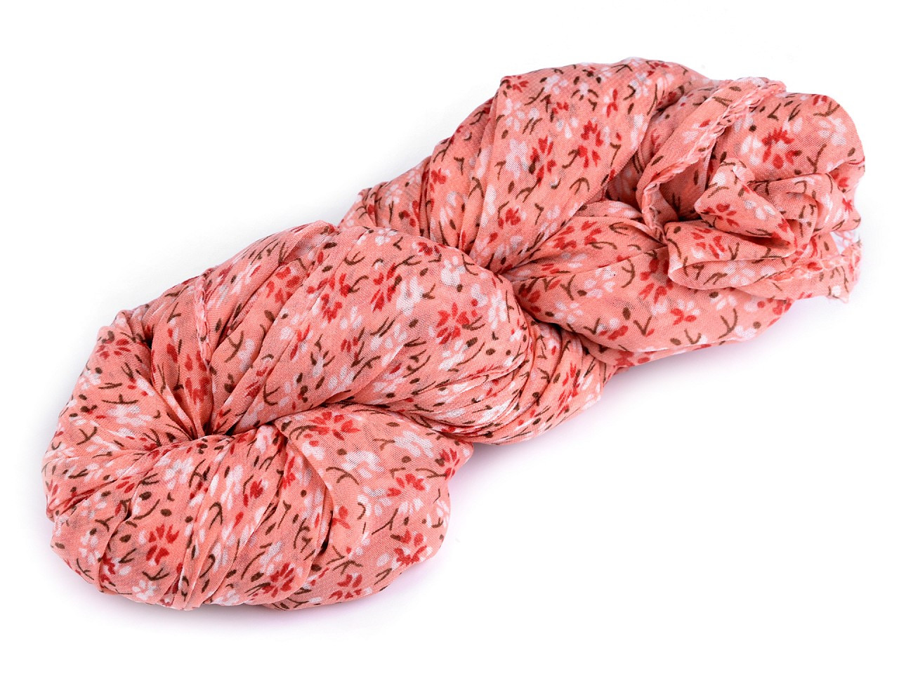 Letní šátek / šála květy 80x160 cm, barva 3 korálová světlá