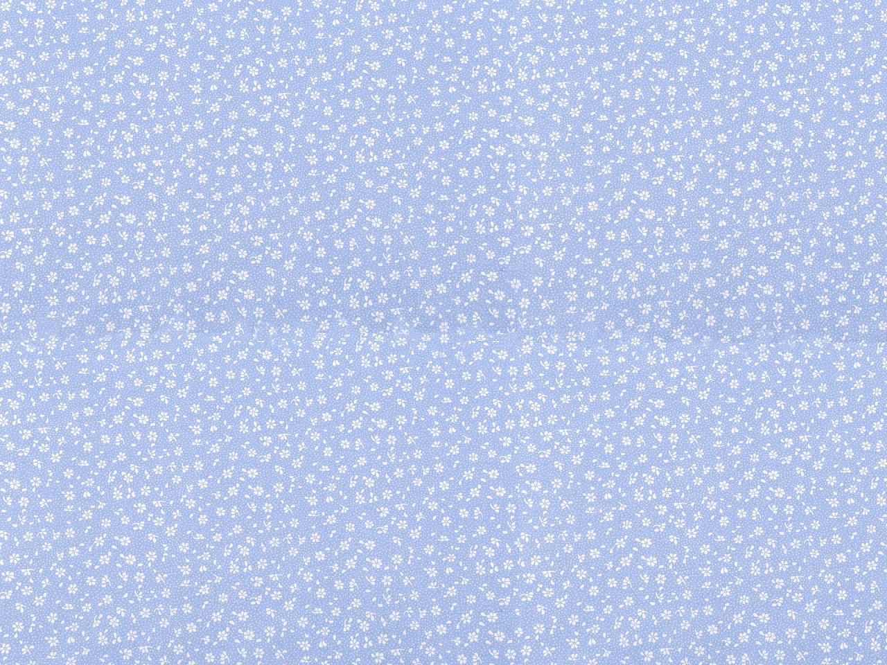 Bavlněná látka / plátno drobné květy, barva 5 (22370-1) modrá světlá bílá