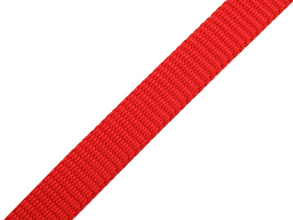 Popruh polypropylénový šíře 10 mm, barva 30 červená