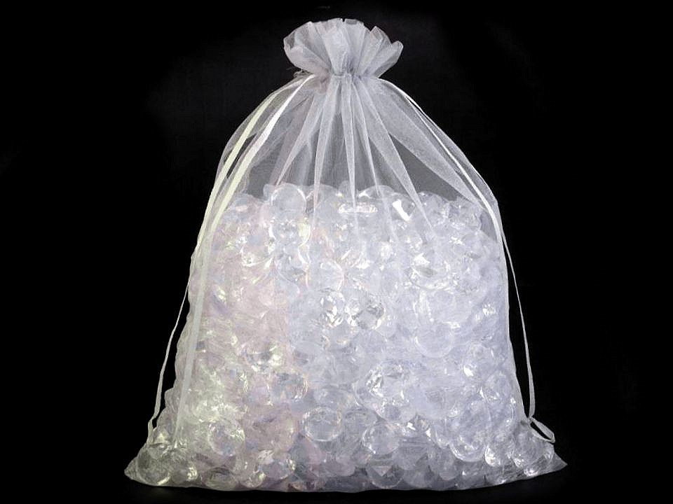 Dárkový pytlík 21x29 cm organza, barva 2 stříbrná