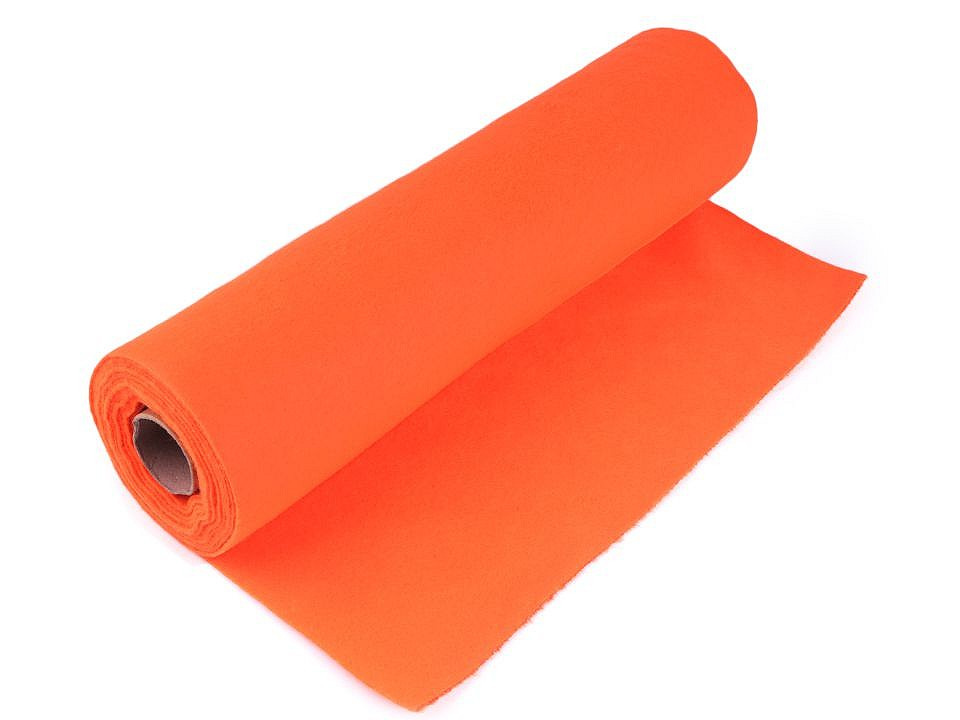 Plsť / filc šíře 41 cm, barva 4 (F59) oranžová reflexní