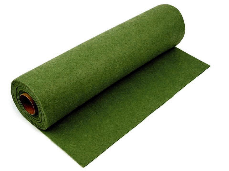 Plsť / filc šíře 41 cm, barva 8 (F23) zelená khaki