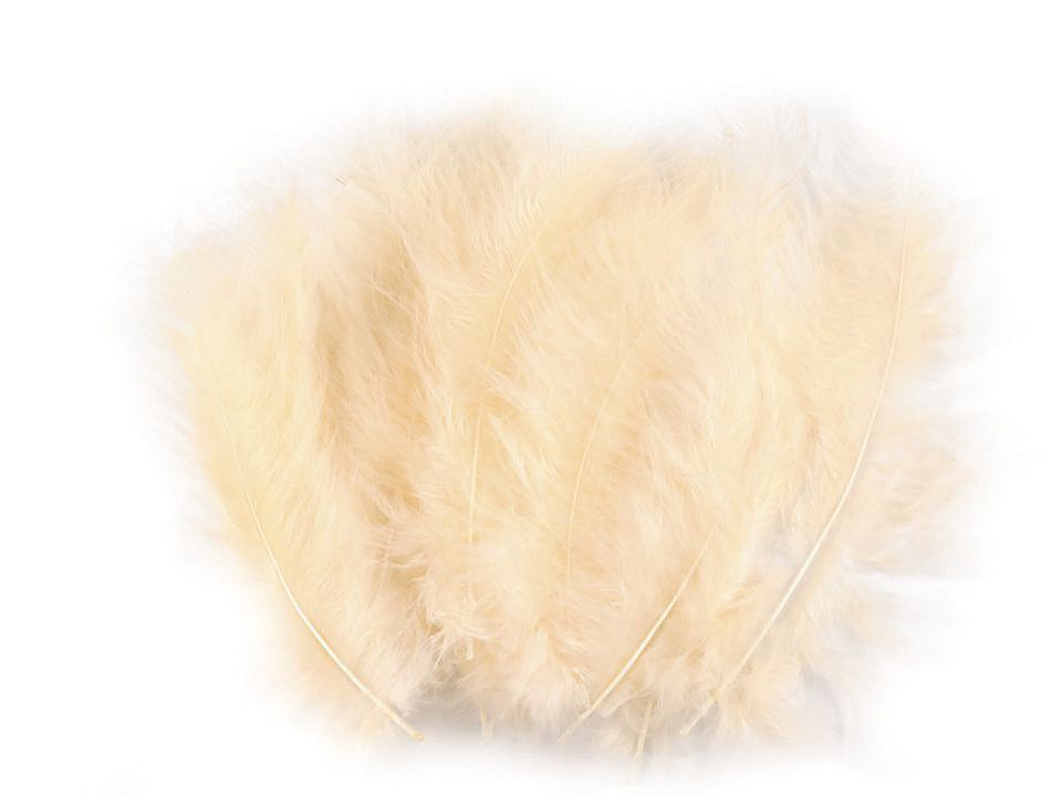 Pštrosí peří délka 9-16 cm, barva 35 béžová světlá