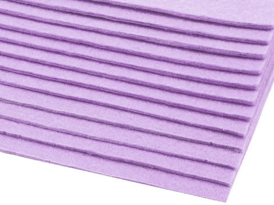 Látková dekorativní plsť / filc 20x30 cm, barva 28 (F52) fialová lila