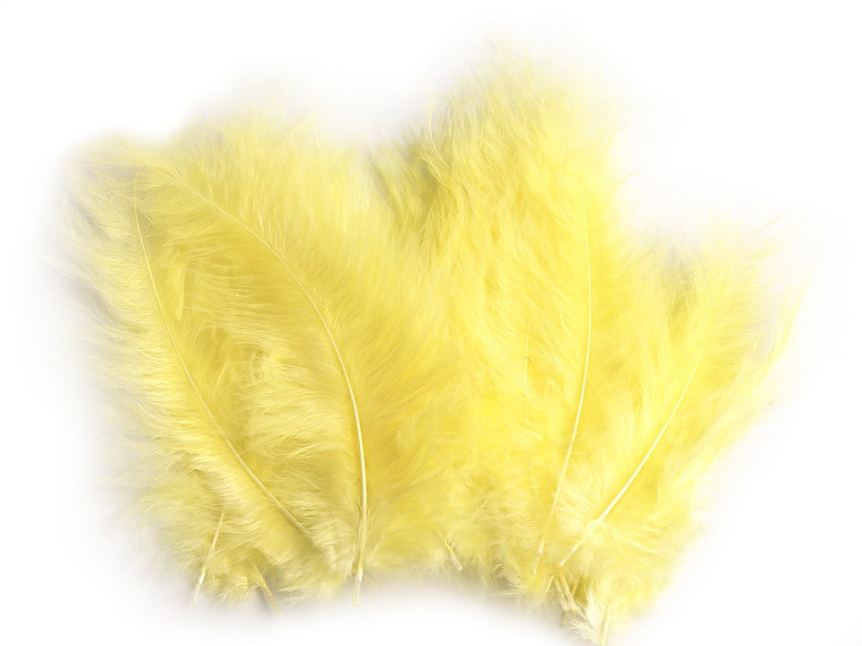 Pštrosí peří délka 9-16 cm, barva 34 žlutá světlá
