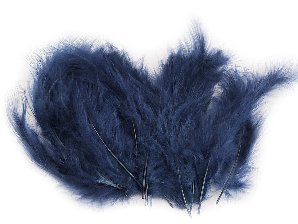 Pštrosí peří délka 9-16 cm, barva 33 modrá delta