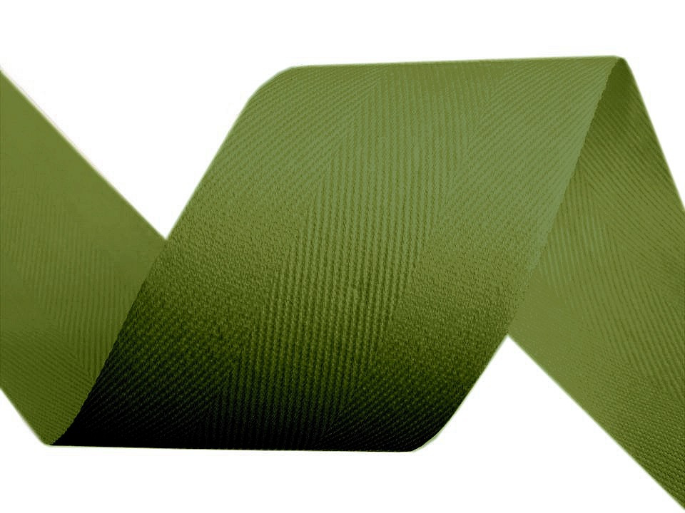 Keprovka - tkaloun šíře 40 mm, barva 4802 zelená olivová