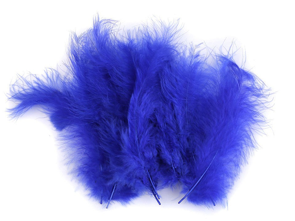 Pštrosí peří délka 9-16 cm, barva 28 modrá královská světlá