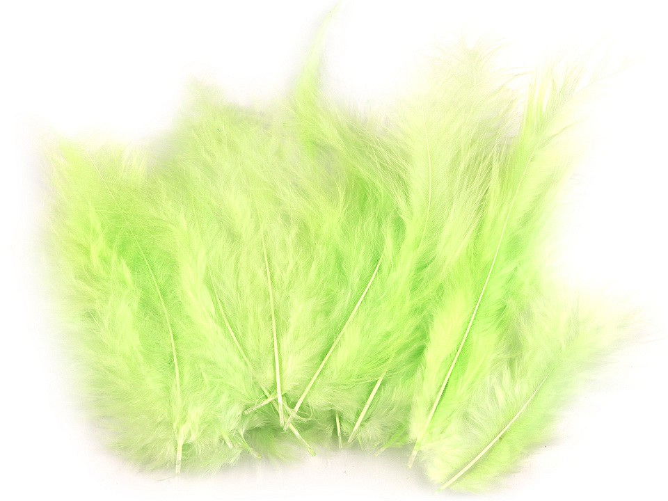 Pštrosí peří délka 9-16 cm, barva 30 zelená sv.