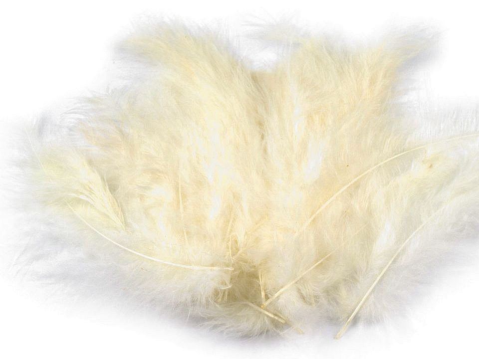 Pštrosí peří délka 9-16 cm, barva 14 vanilka